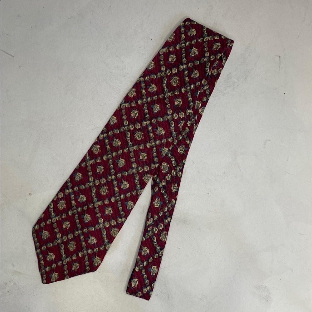 Jones New York Red and Green Patterned Tie